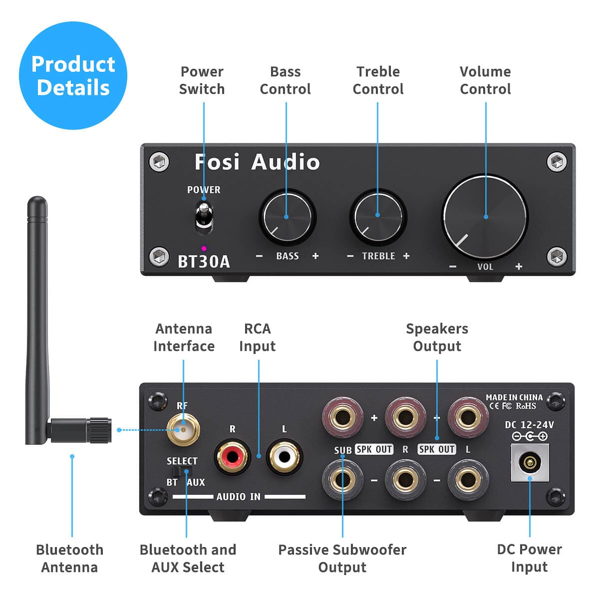 fosi audio BT30A product details