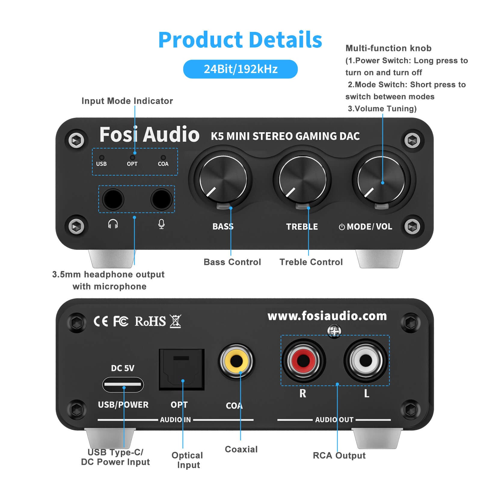 Fosi Audio Q4 Headphone selling Amplifier