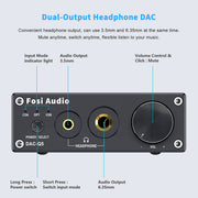 Fosi Audio Q4 Mini Stereo Gaming DAC & Headphone Amplifier