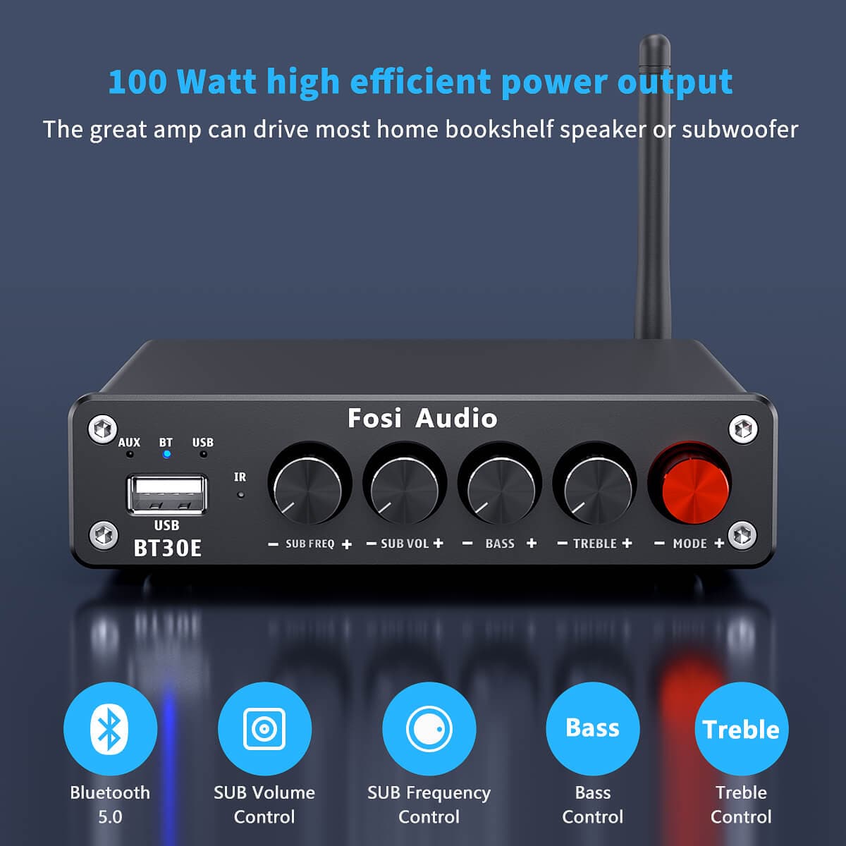 Subwoofer amplifier 50W x2 +100W Media 2 of 8