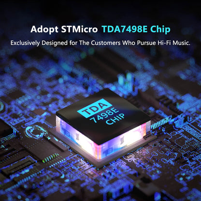 Fosi Audio TDA7498E 2 Channel Stereo Audio Amplifier Receiver Mini Hi-Fi Class D Integrated Amp for Home Speakers 160W x 2