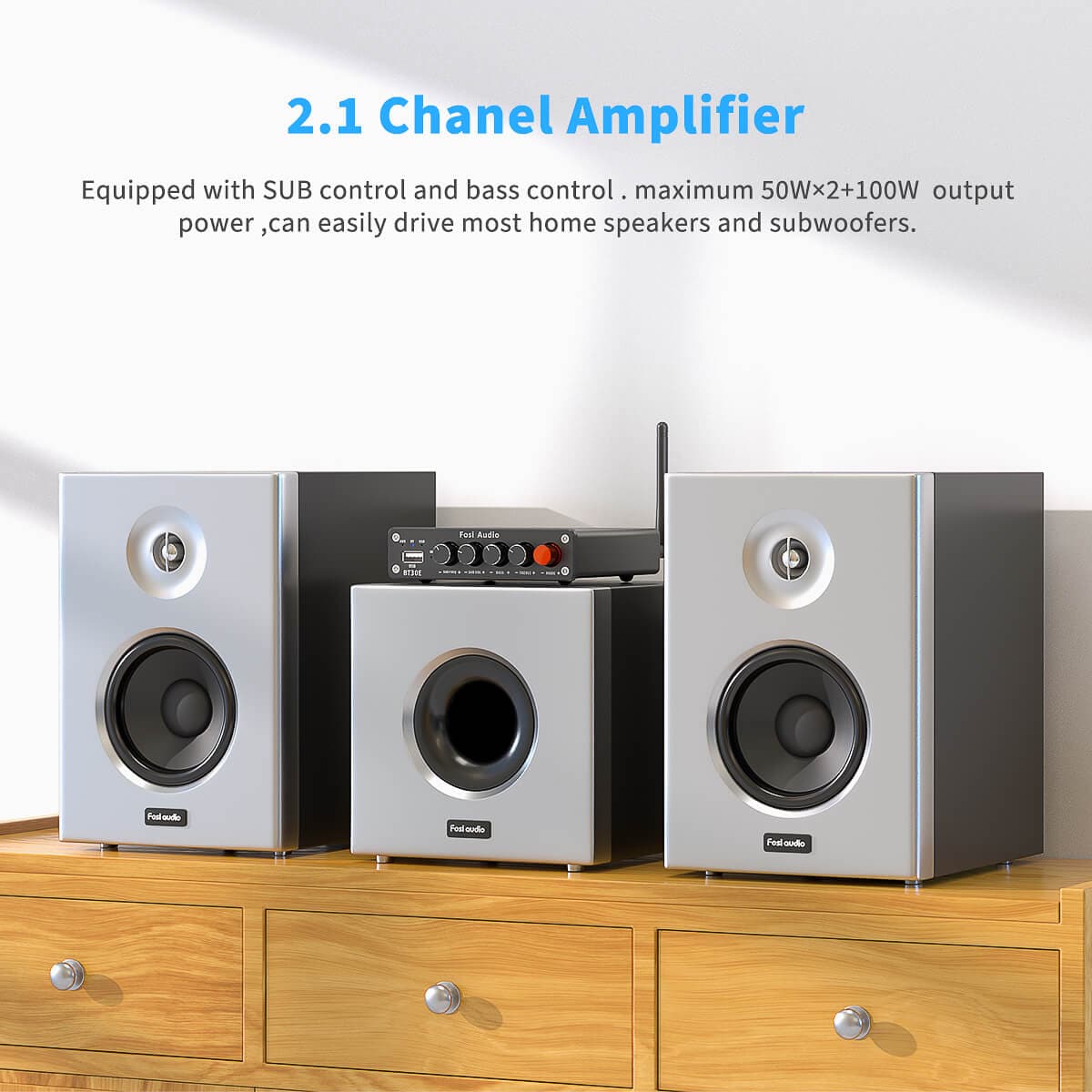  2.1 Channel Bluetooth 5.0 Amplifier 