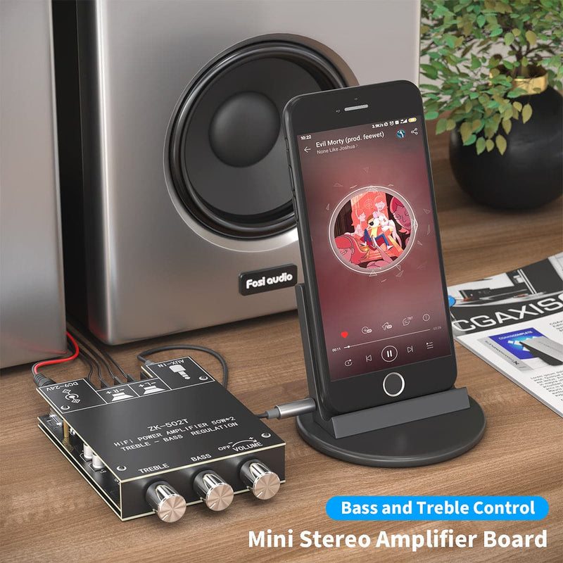 Fosi Audio ZK-502T Bluetooth 5.0 Amplifier Board
