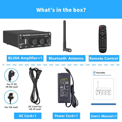 Fosi Audio BL20A Bluetooth USB Power Amplifier