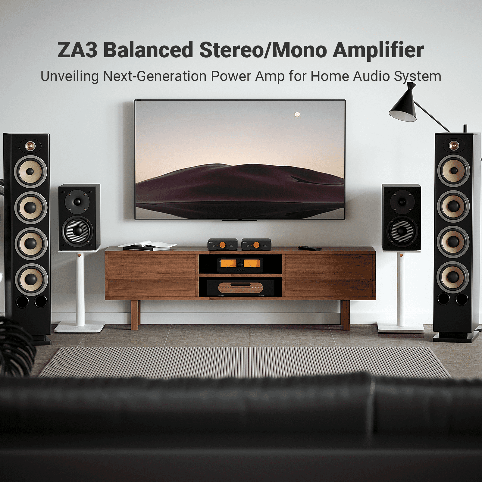 Fosi Audio ZA3 Balanced Stereo Amplifier Home Audio 2CH Mono Amp with TPA3255 Chip - Fosi Audio