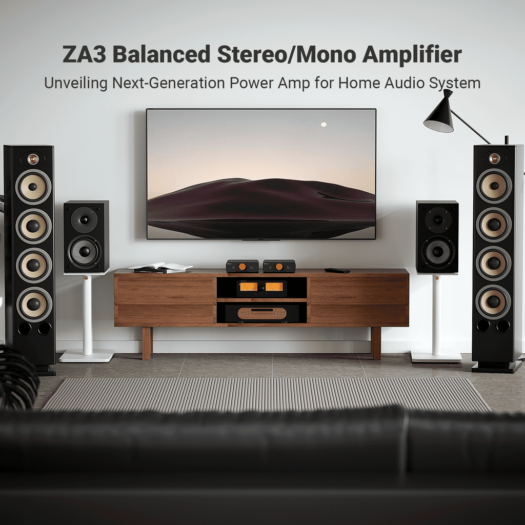 Fosi Audio ZA3 Balanced Stereo Amplifier Home Audio 2CH Mono Amp with