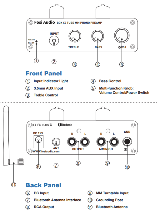 Fosi Audio Product User Instruction BOX X3